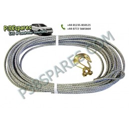   Replacement Galvanised Winch Cable With Hook - Winching - All Models - supplied by p38spares with, all, replacement, models, -