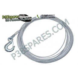   Replacement Galvanised Winch Cable With Hook - Winching - All Models - supplied by p38spares with, all, replacement, models, -