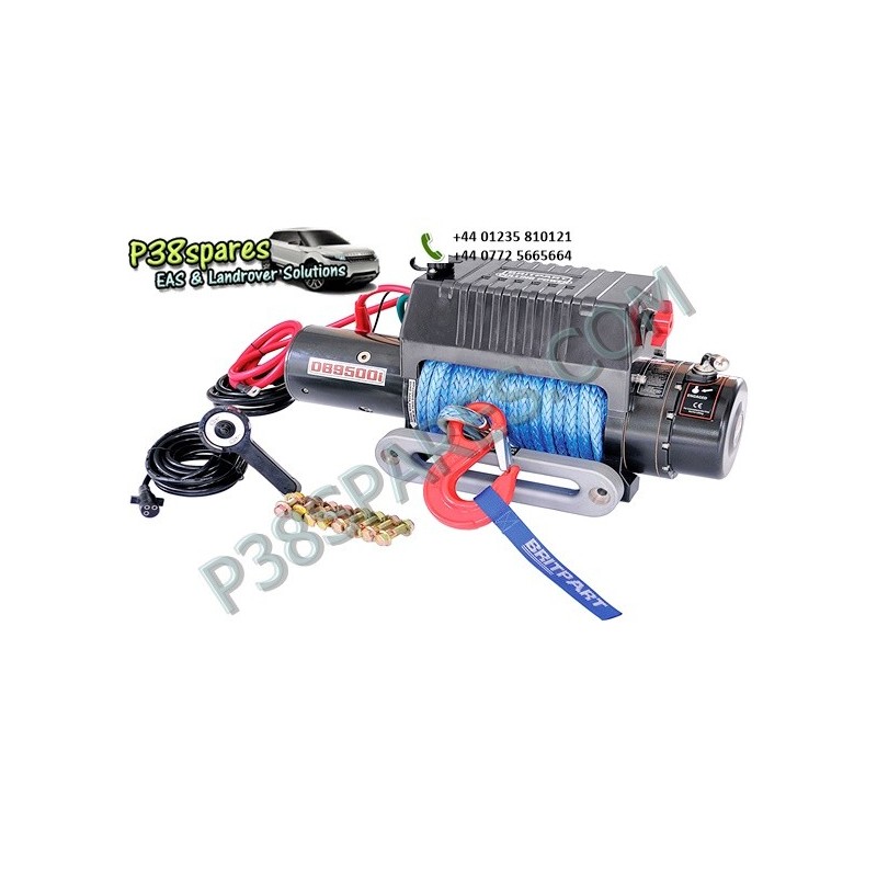 Britpart 9500 Lbs 3.6 Kw Pulling Power Winch - Dyneema Rope - 12 Volt - All Models