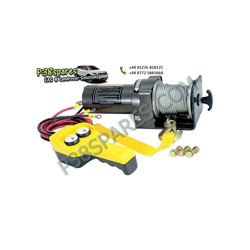 Britpart 2000 Lbs 1.0 Kw Pulling Power Winch - Steel Cable - 12 Volt - All Models