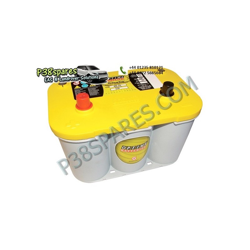   Optima Yellow Top - 12 Volt - .Capacity. 55Ah. .Cold Cranking Amps (Cca). 765. . . - All Models. - supplied by p38spares all, 