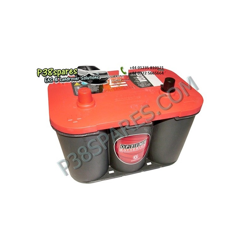   Optima Red Top - 12 Volt - .Capacity. 50Ah. .Cold Cranking Amps (Cca). 815. . . - All Models. - supplied by p38spares all, mod