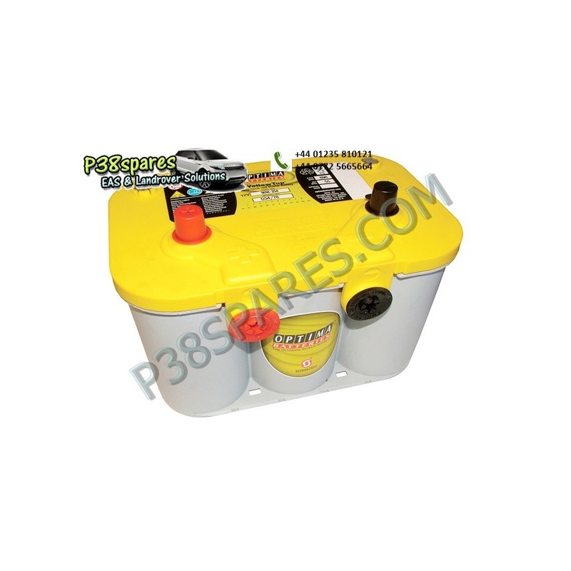   Optima Yellow Top - 12 Volt - Capacity. 55Ah. .Cold Cranking Amps (Cca). 765. . . - All Models. - supplied by p38spares all, m