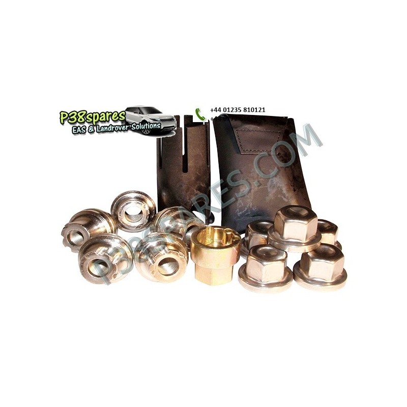 thumbnail image 2 of ESPlus M14x1.5 Chrome Wheel Lock Set For Land Rover (Defender, Range Rover) – 4 Locks + Key 2 of 6