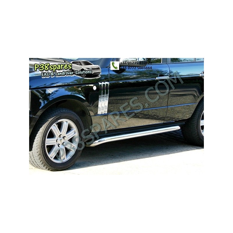 Side Protection Tubes - - Range Rover L322 Models Air suspension Side Protection Tubes Land Rover - .Stainless.Steel. .Pair. .