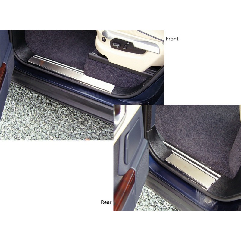 Lower Sill Step Covers Brushed Finish Range Rover L322 Models 2002 - 2012 - Britpart Air suspension Lower Sill Step Covers