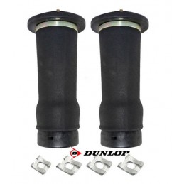Dunlop Pair Rear Discovery 2 Air Suspension Springs & Clips Fits Left & Right 1998-2004