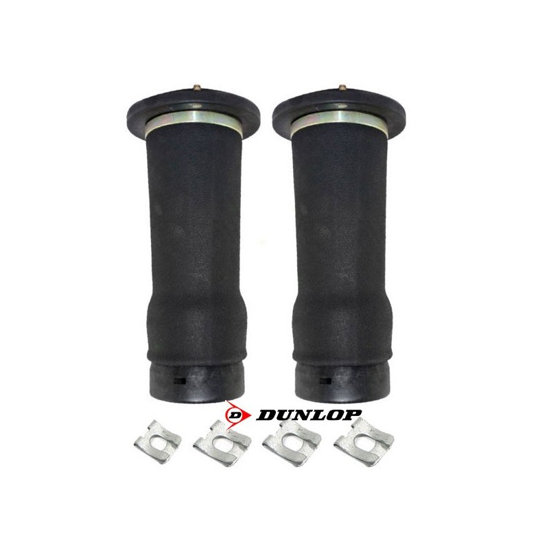 Dunlop Pair Rear Discovery 2 Air Suspension Springs & Clips Fits Left & Right 1998-2004