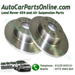 Pair Rear Land Rover Discovery 2 Solid Brake Discs 1995-2004