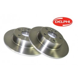  Delphi Pair Rear Land Rover Discovery 2 Solid Brake Discs 1995-2004 - supplied by p38spares 