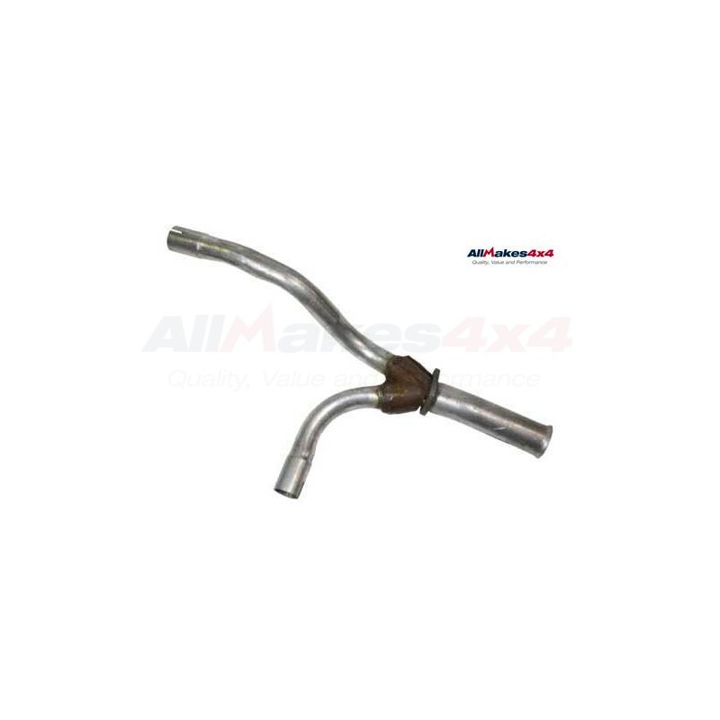 Down Pipes To Front Pipe Y Piece Junction Exhaust Pipe Defender V8 Models 1987-2006 www.p38spares.com front, to, v8, Pipe, defen