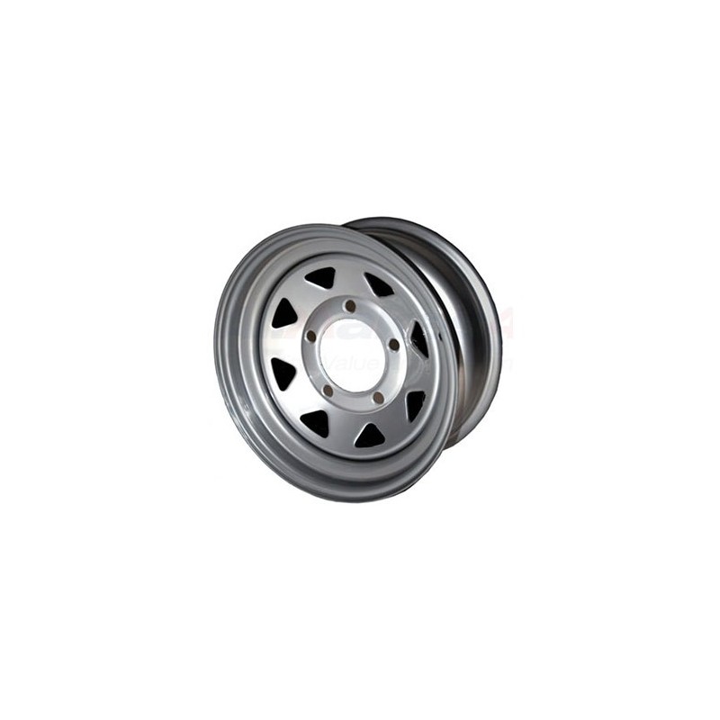   8 Spoke Steel Wheel (Silver) - All Models - supplied by p38spares all, wheel, steel, models, -, (Silver), 8, Spoke