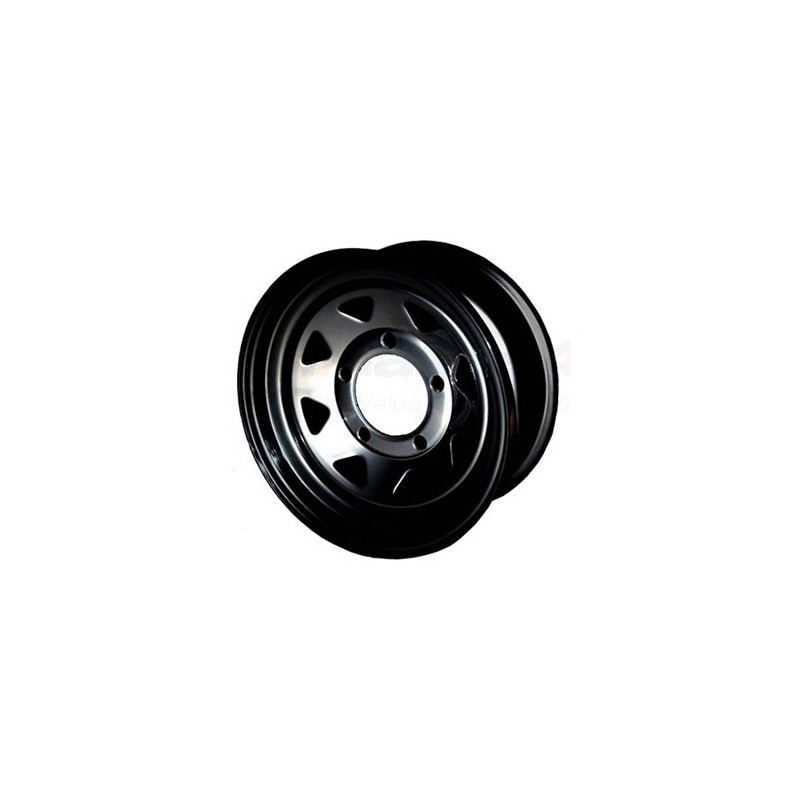   8 Spoke Steel Wheel (Black) - All Models - supplied by p38spares all, wheel, steel, models, -, 8, Spoke, (Black)