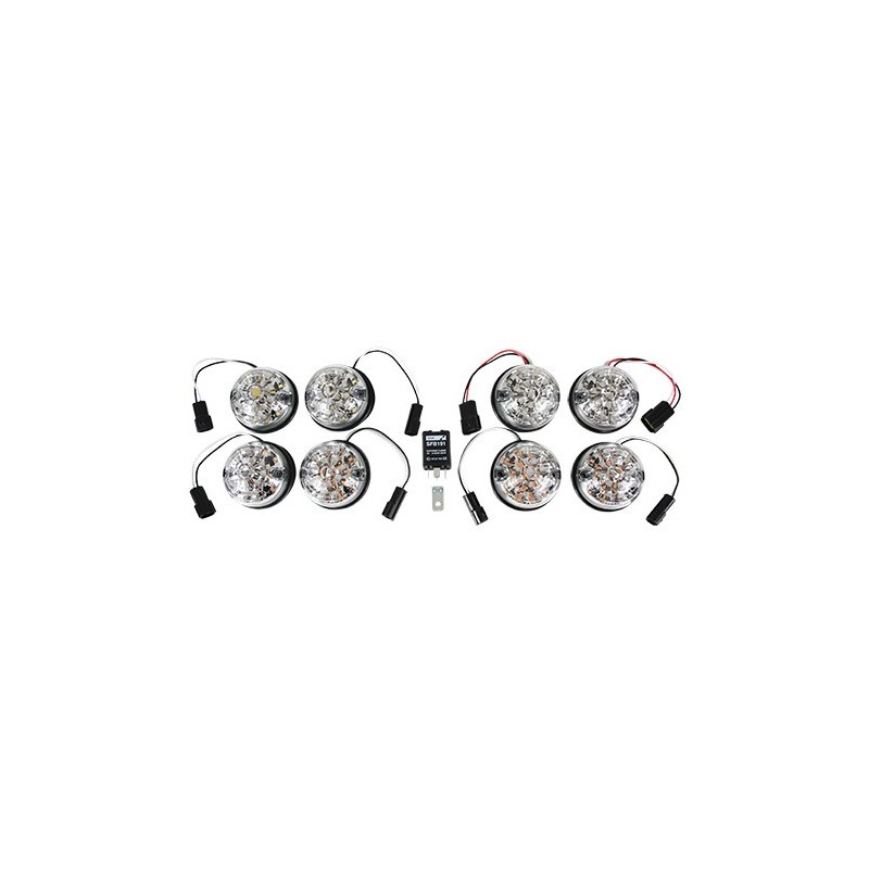   Clear Lens Led Light Kit For Defender 90/110 And Series 3 - - supplied by p38spares series, kit, 3, and, defender, clear, -, F