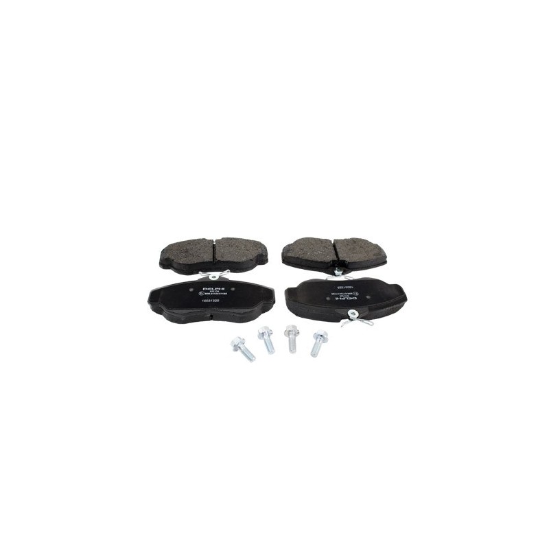   Delphi Front Vented Brake Disc Pad Set & Bolts - Land Rover Discovery 2 4.0 L V8 & Td5 Models 1998-2004 - supplied by p38spare