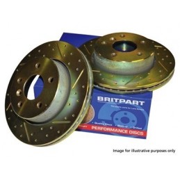   Front Performance Vented Brake Discs - Range Rover Mk2 P38A 4.0 4.6 V8 & 2.5 Td Models 1994-2002 - supplied by p38spares front